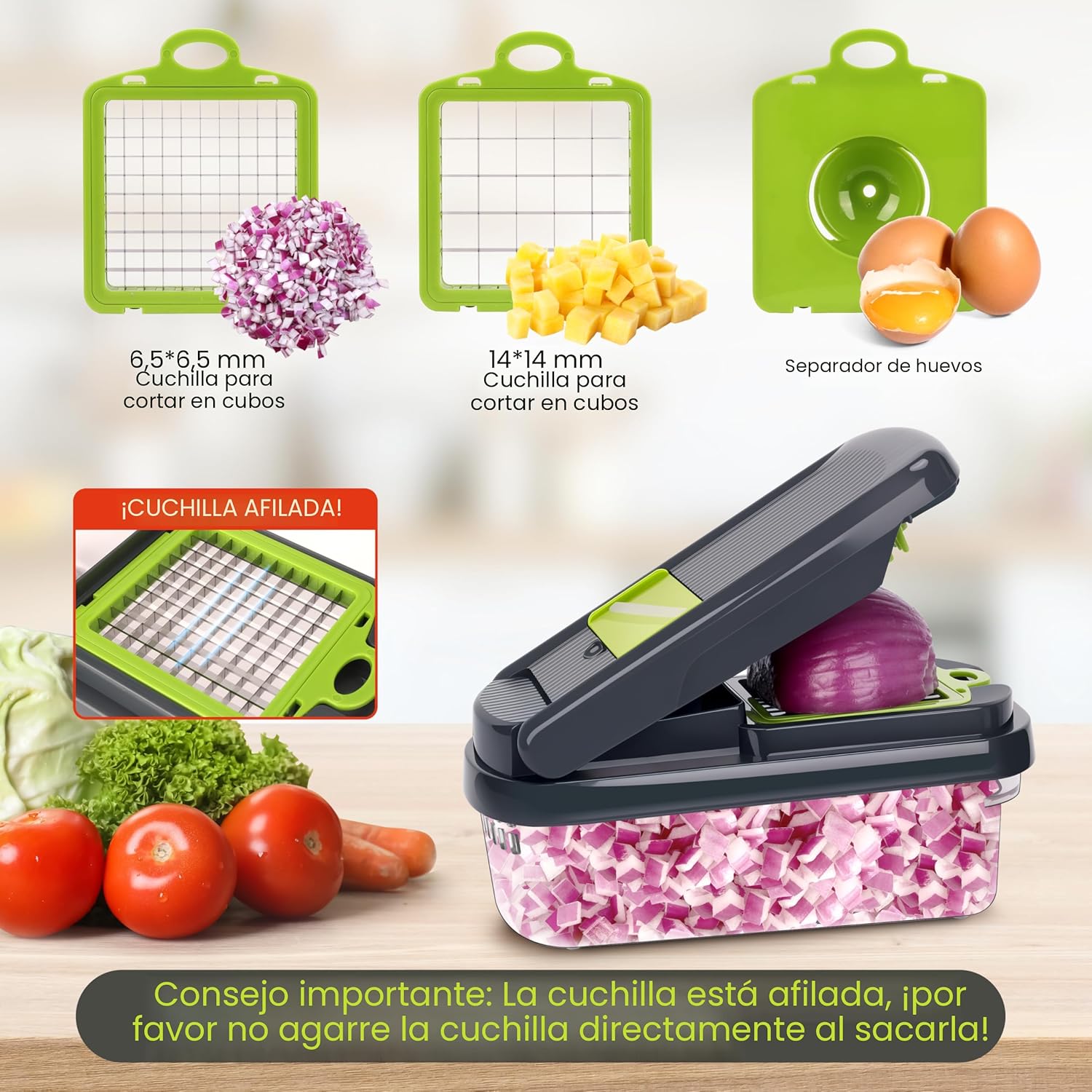 CORTADOR DE VEGETALES MULTIFUNCIONAL 22 PIEZAS