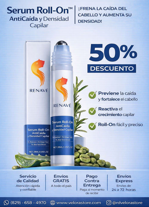 Serum Roll-On para el Crecimiento Capilar Renave