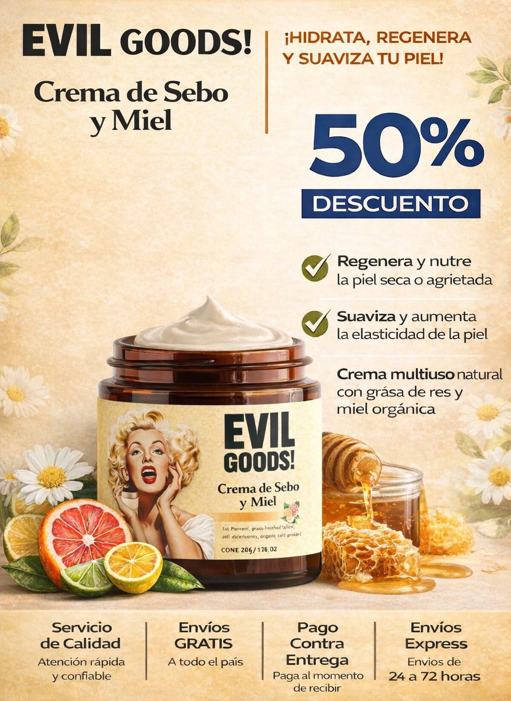 EVIL GOODS - SEBO DE RES- CITRUS *ORIGINAL* EE.UU